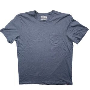 Faherty Sunwashed Pocket Tee Medium Mens Blue Organic Cotton NWOT